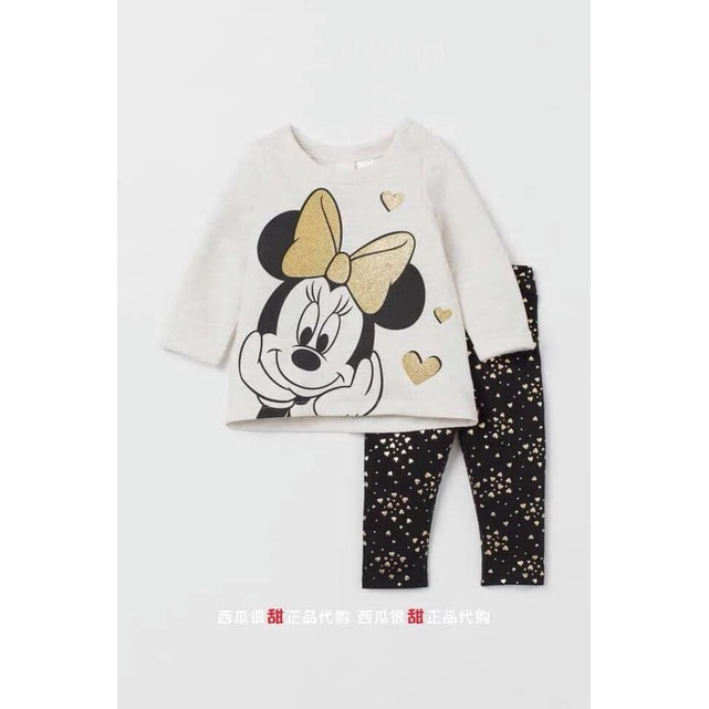 Bộ bé gái , Bộ mickey nơ vàng quần đen cho bé chất cotton 4 chiều