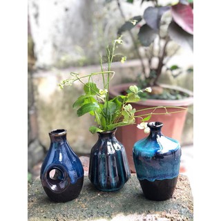 LỌ HOA MIỆNG TRÒN MEN HỎA BIẾN