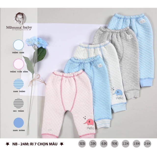 Quần nỉ trần bông Momma baby