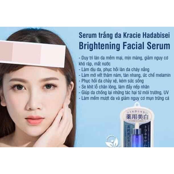 Serum Kracie Trắng Da Mờ Thâm Nám Hadabisei Brightening Facial Nhật Bản - 30ml