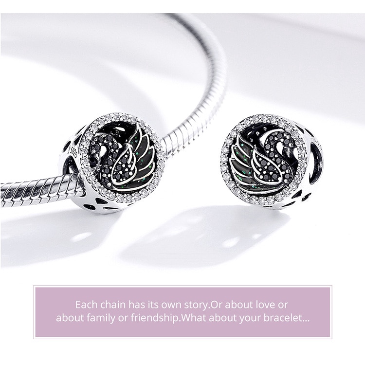 Hạt phụ kiện Bamoer bằng bạc thiết kế độc đáo sang trọng để làm trang sức