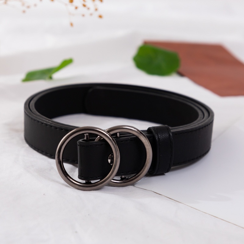 Thắt lưng nữ không lỗ 2 khoen tiện dụng, dây nịt phong cách Ulzzangs, phụ kiện thời trang dây nịt TL006 - Filibra