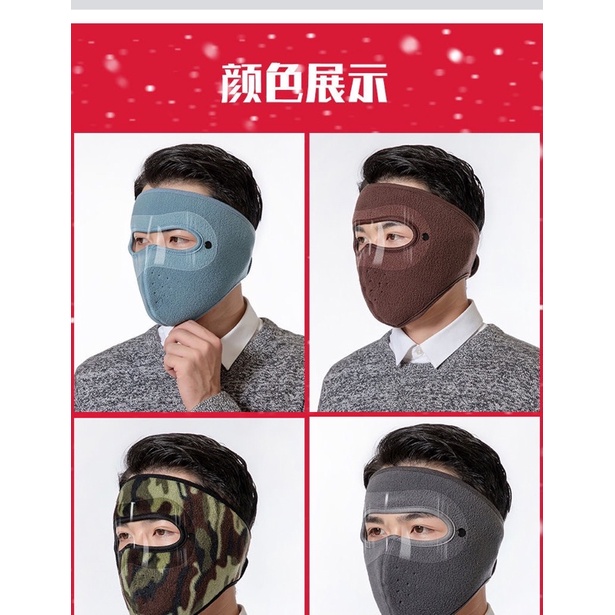 Mũ khẩu trang Ninja vải nỉ siêu ấm đi xe máy