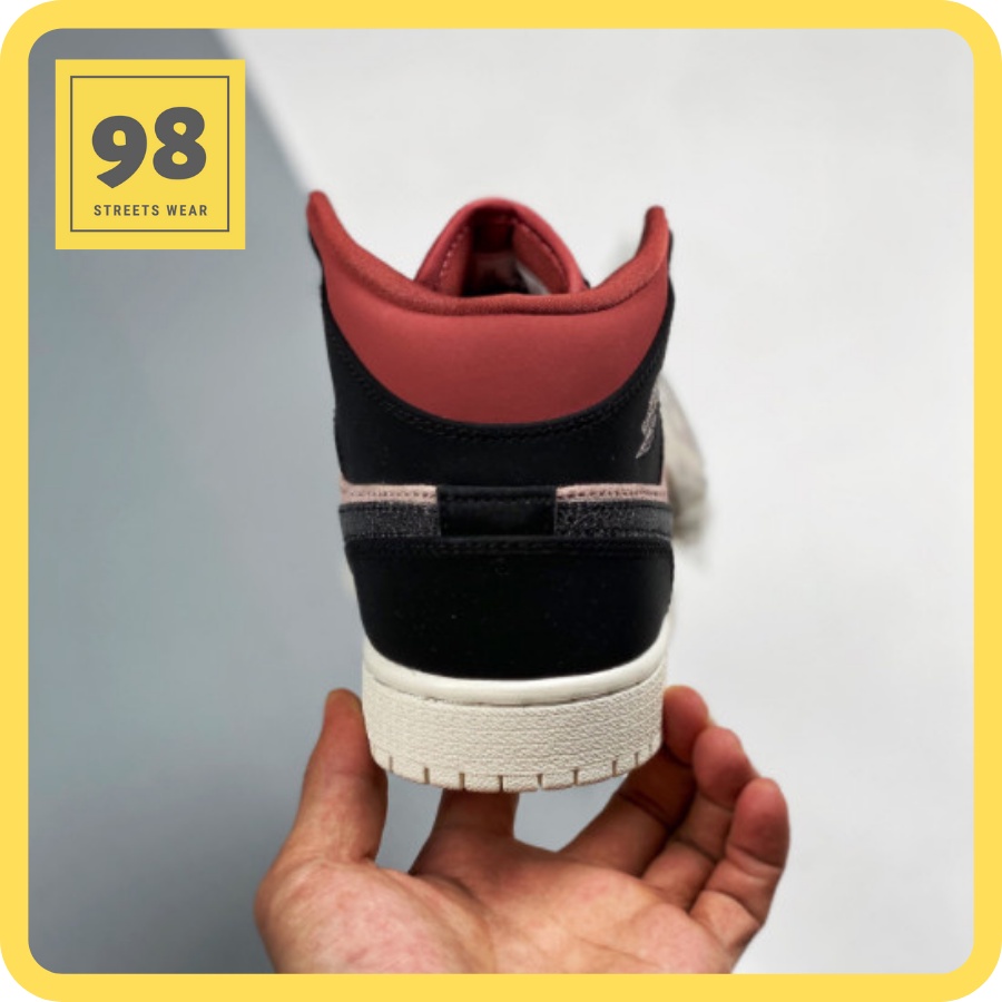 ⚡️[𝐇𝐚̀𝐧𝐠 𝟏𝟏][𝐅𝐫𝐞𝐞𝐬𝐡𝐢𝐩 + 𝐅𝐮𝐥𝐥𝐛𝐨𝐱]Giày Thể Thao Sneaker Đen Đỏ Cổ Cao, 1 Mid Burgundy Dusty Pink, Đỏ Mận Đen ✅
