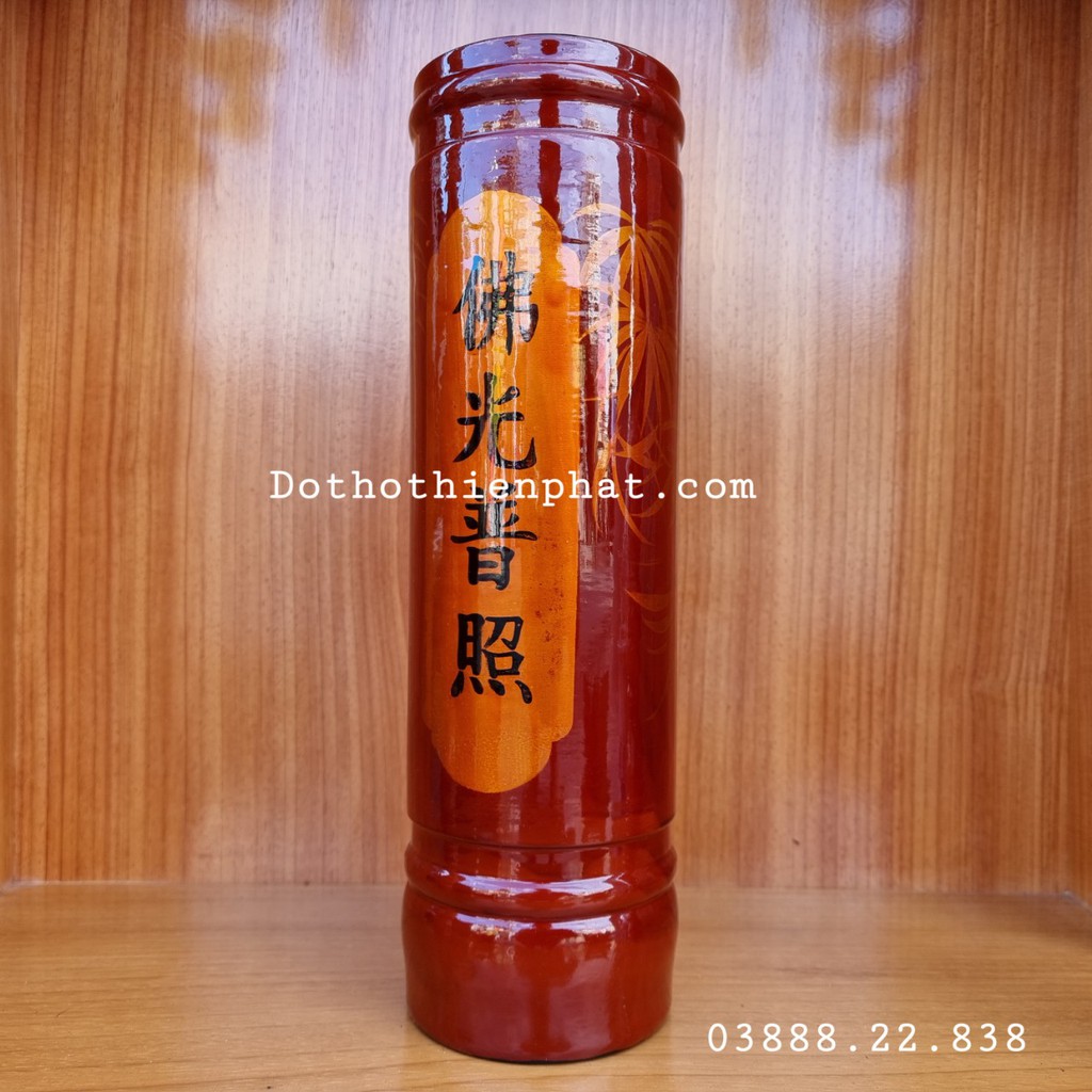 Ống nhang gỗ xà cừ cao 27cm