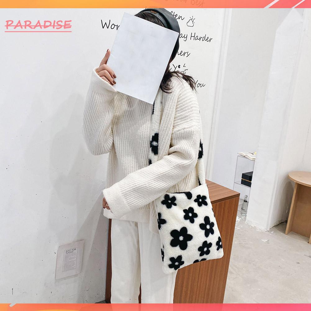 Túi Tote Đeo Vai Vải Bông In Họa Tiết Hoa Thời Trang Đường Phố