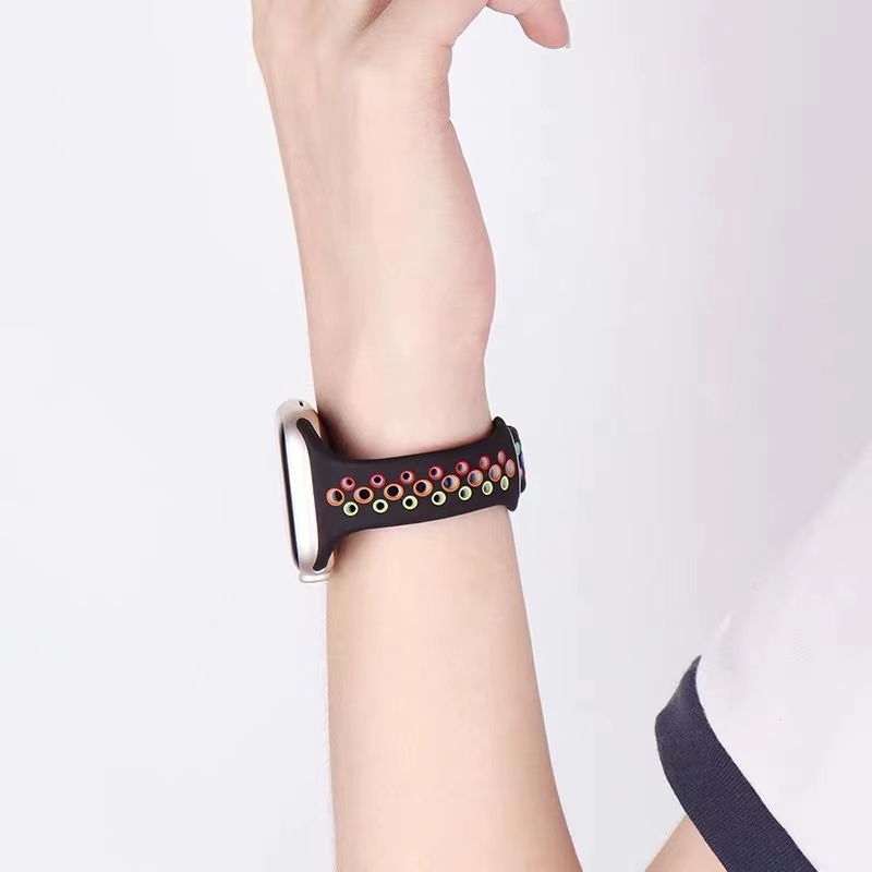 Dây Đeo Thể Thao Bằng Silicone Cho Apple Watch Series 8 7 6 5 SE Ultra 4 3 2 S8 45mm 41mm 38mm 40mm 42mm 44mm 49mm