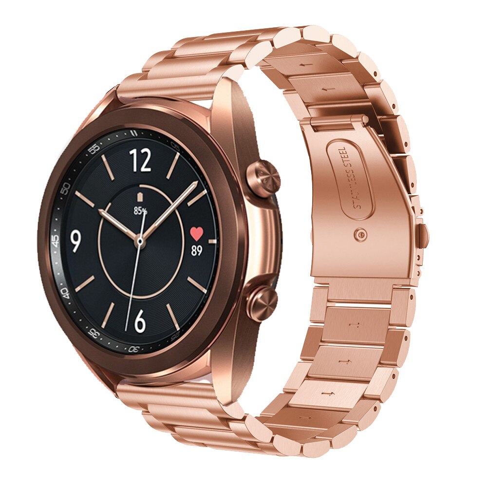 Dây đeo đồng hồ thay thế bằng kim loại không gỉ cho Samsung Galaxy watch 3 45mm 41mm active 2