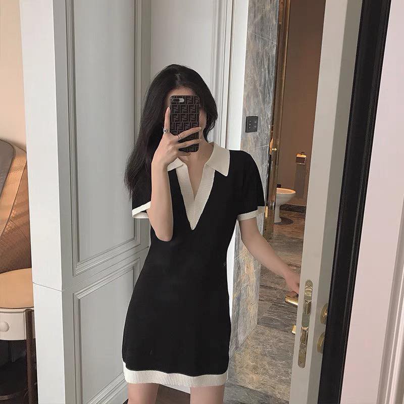 Đầm Váy polo body tay ngắn - cổ V 👗 Trang phục Sang Trọng - Phù hợp với mọi lứa tuổi 👏 | BigBuy360 - bigbuy360.vn