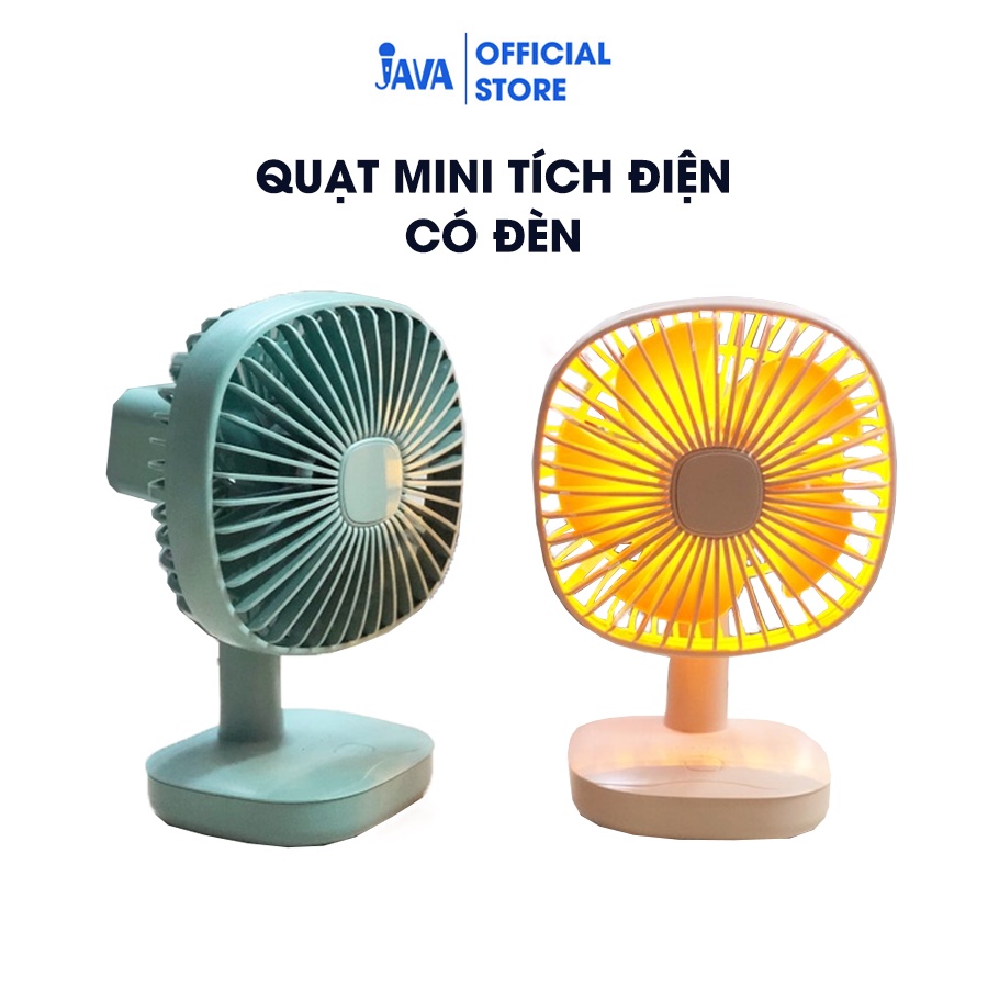 Quạt tích điện mini Yase Fan-JAVA V1 - Có chân để bàn - 3 tốc độ gió - Dùng 2-4h