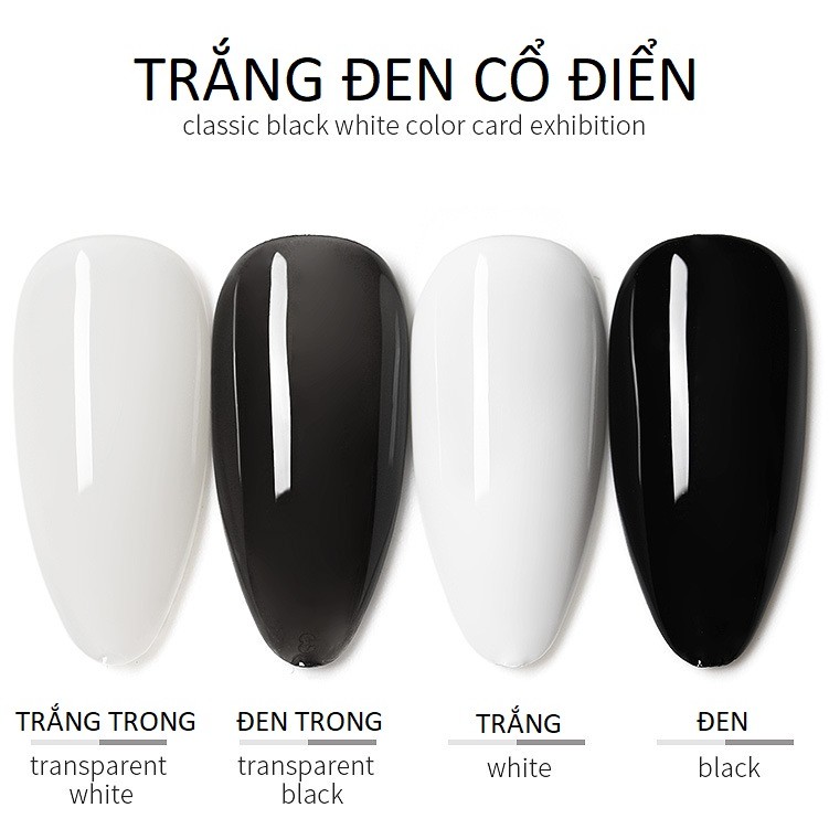Sơn gel AS red - màu trắng đen