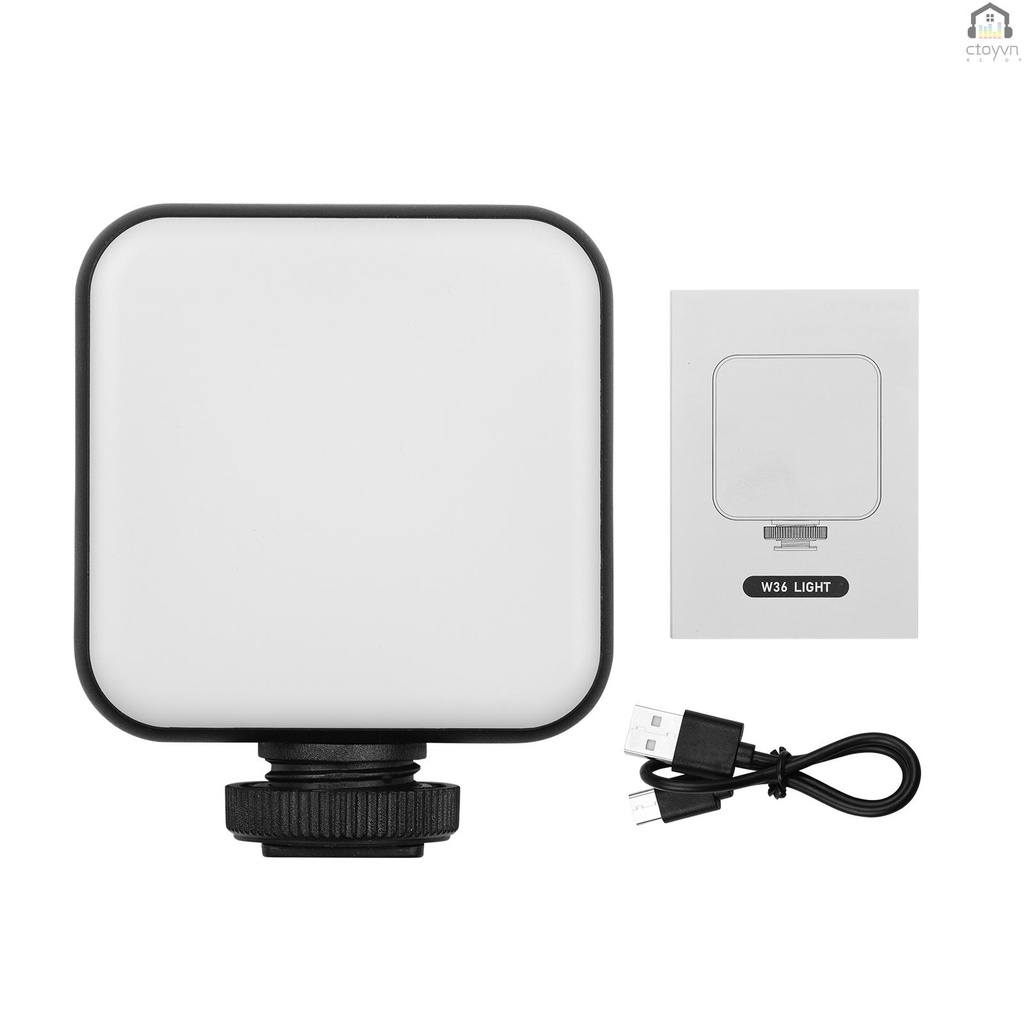 Đèn LED Andoer W36 Mini 5600K 4W Type-C Có 3 Giá Đỡ Có Thể Sạc Lại Được