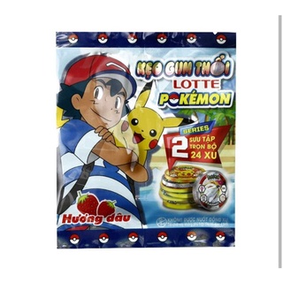 Kẹo Gum Thổi Lotte Pokemon Hương Dâu 6.4G