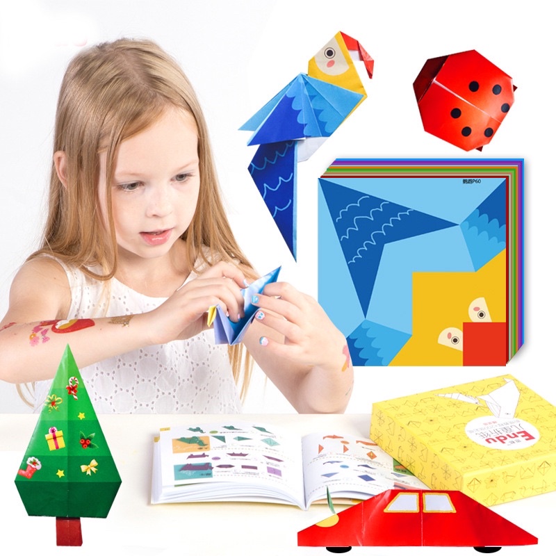 Gấp giấy Origami sáng tạo cho bé ( 200 tờ)