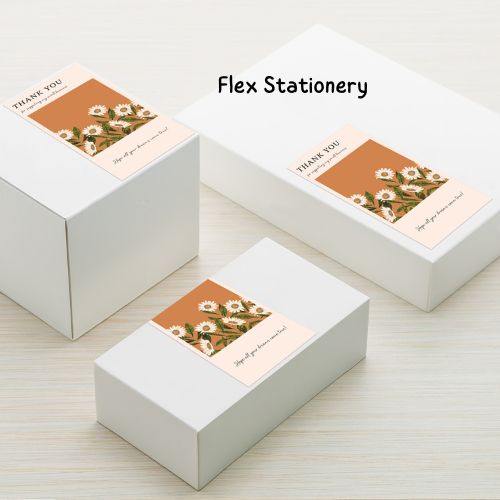 SET 50 MIẾNG NHÃN DÁN HỌA TIẾT HOA CẢM ƠN, DECAL DÁN THANK YOU 5CM*10CM