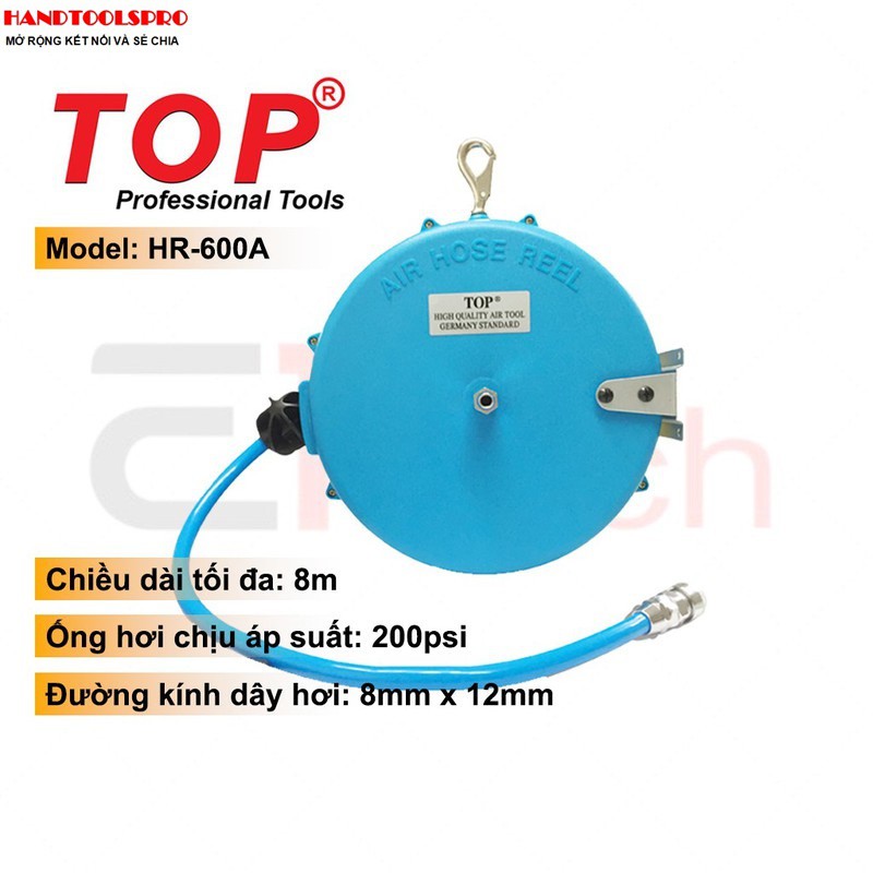 Cuộn dây hơi tự rút 8mmx12mmx8m Top HR-600A