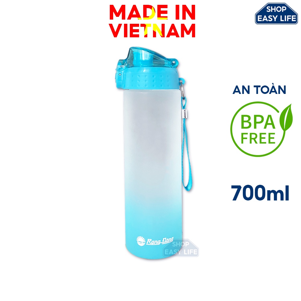 Bình nước cầm tay cao cấp 700ml - BPA Free, chống tràn, chịu nhiệt