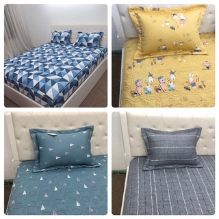 Ga Chun Trần 2 Vỏ Gối Lót Bông Chống Xô Dịch Cotton Thô Lụa Hàn Quốc Mát Mịn Size 1m6,1m8,2m2