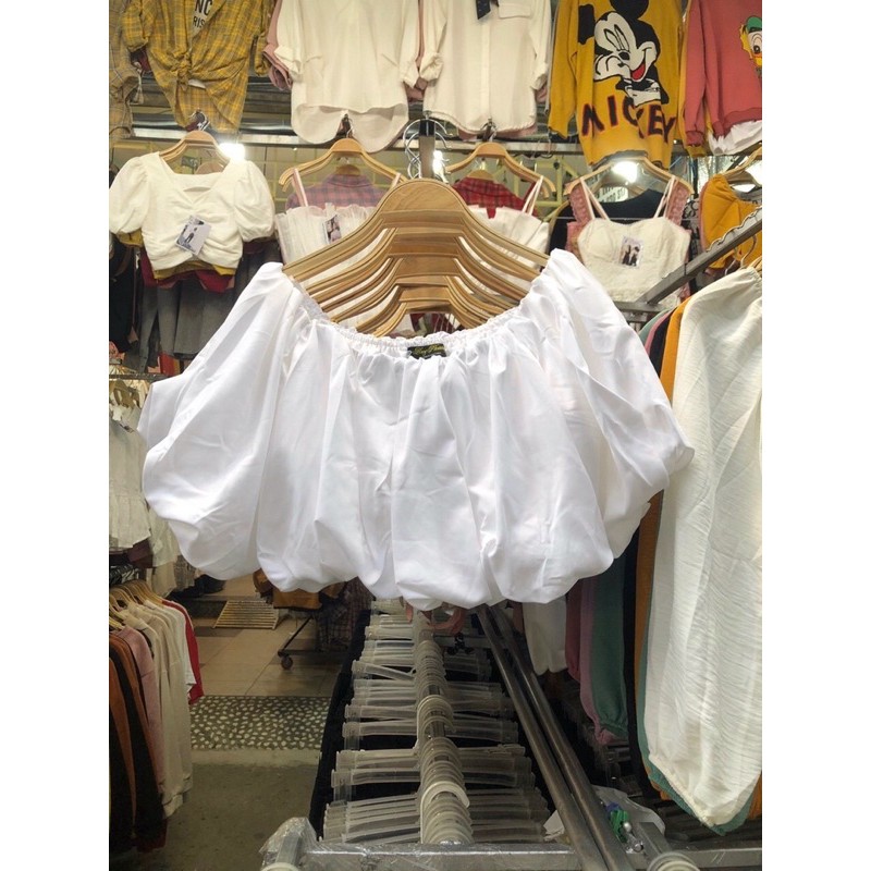 FREESHIP🪴 Áo bẹt vai croptop bí phồng🌱🌱🌱ch