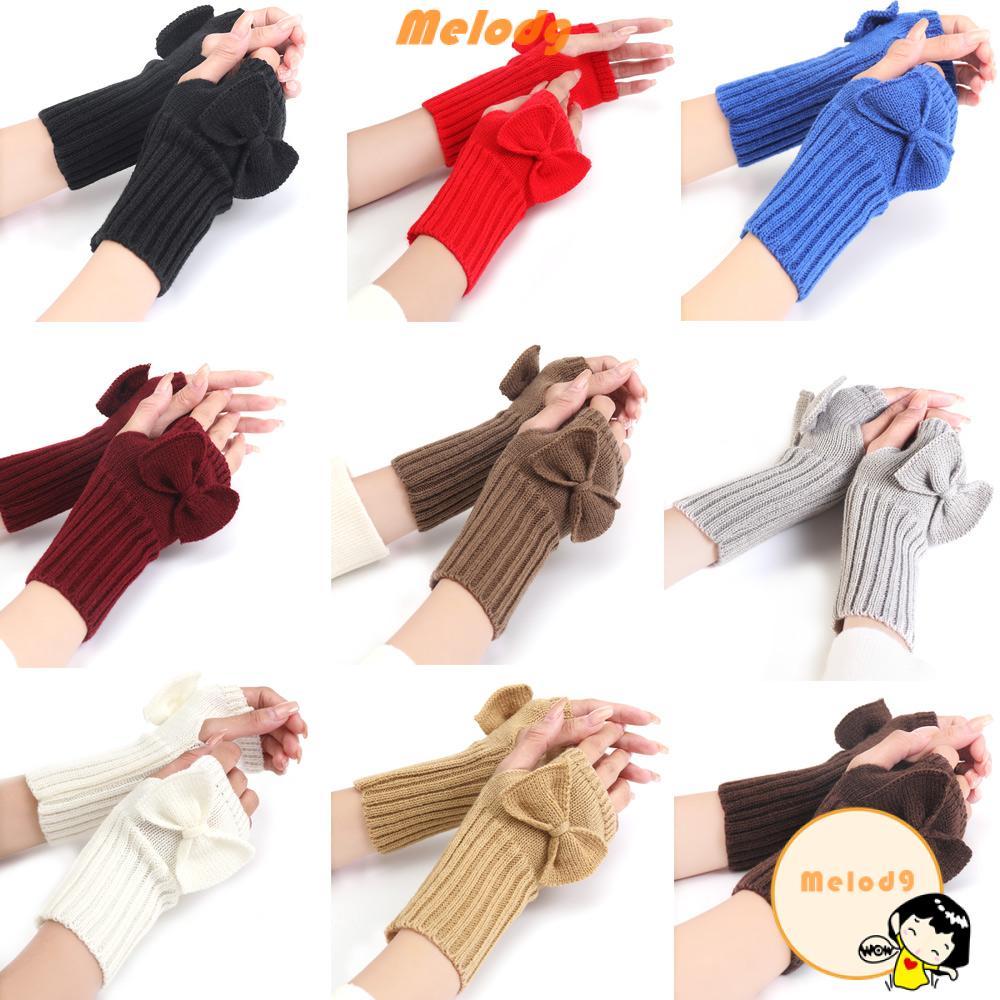 Găng Tay Giữ Ấm Hở Ngón Thời Trang Cho Nữ