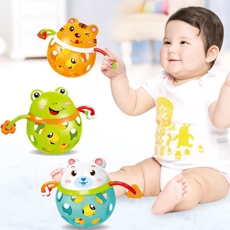 Bóng Đàn Hồi Nhựa Mềm Nhiều Màu Phát Triển Trí Thông Minh Cho Bé