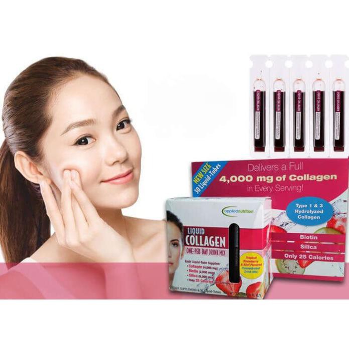 Nước uống Liquid Collagen  bổ sung Collagen dạng nước hỗ trợ đẹp da, chống lão hóa - 30 Ống