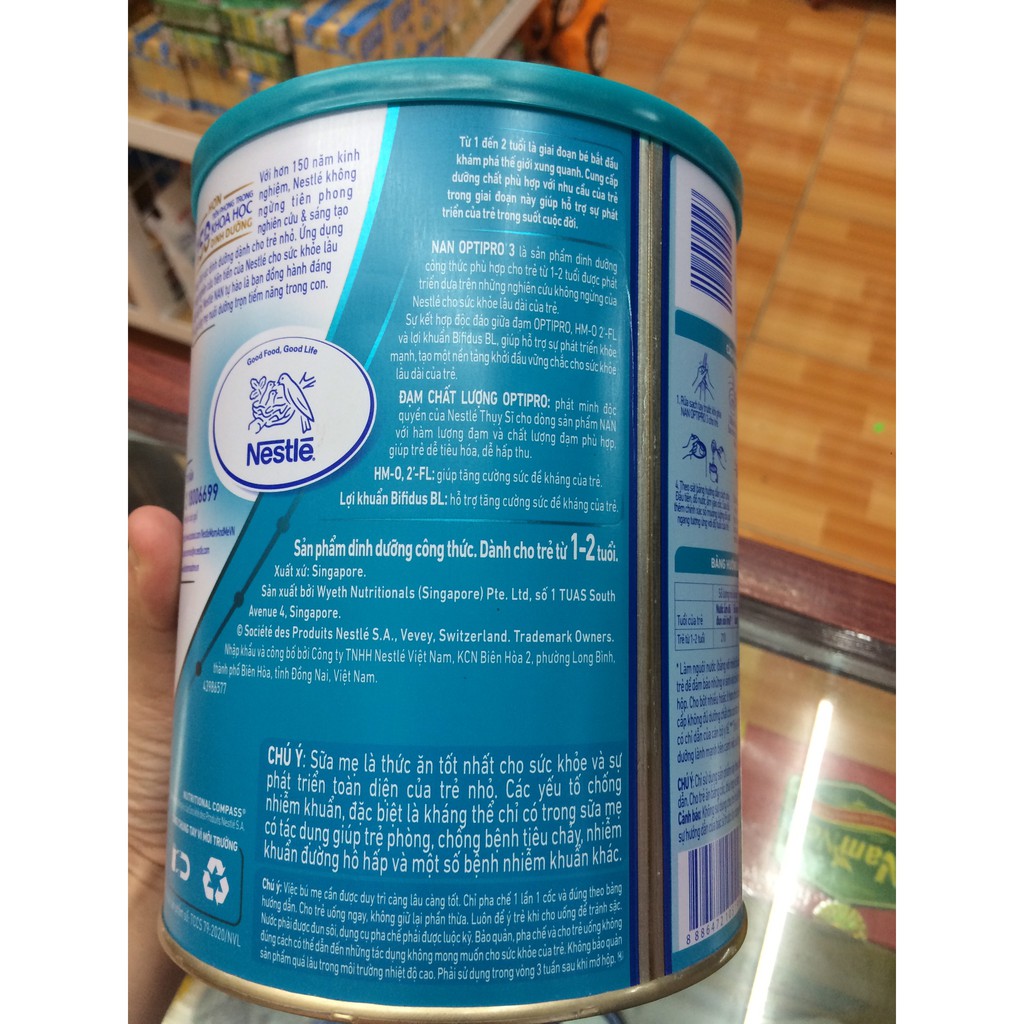 [HSD T11-2022] Sữa Bột Nestle NAN OPTI PRO HMO 3 – Hộp 900gr