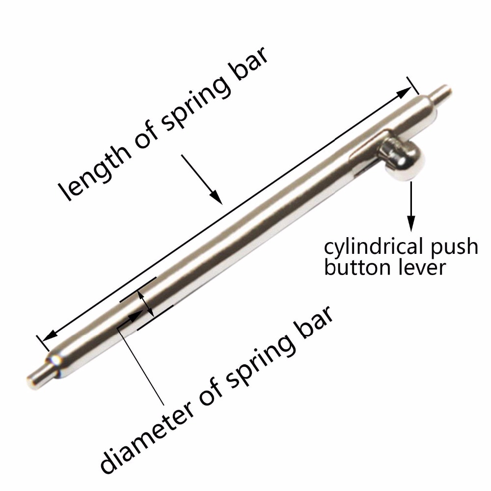 Bộ 6 Chốt Đồng Hồ Bằng Thép Không Gỉ Đường Kính 20mm 22mm