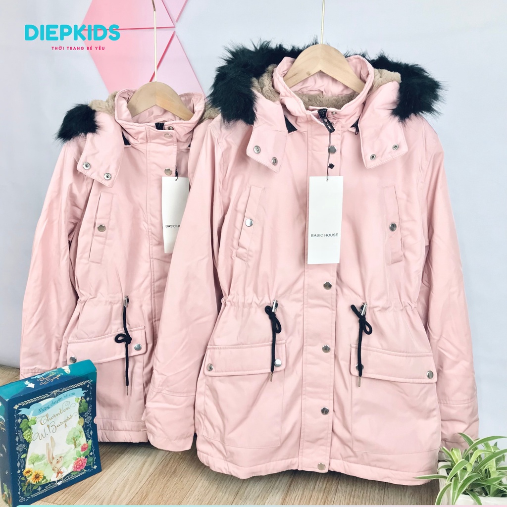 Áo khoác Parka nữ Basic House lót lông xuất khẩu