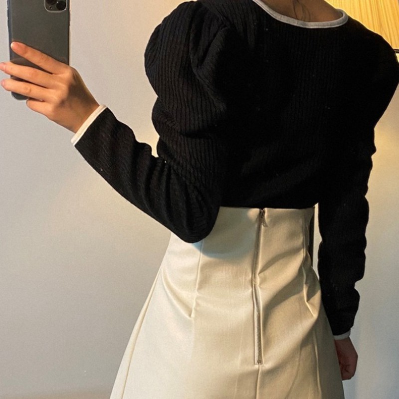 Áo thun gân nữ tay dài Emilyshop ulzzang