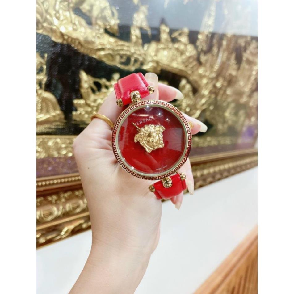 Đồng hồ nữ Versace dây da thời thượng mặt nổi độc đáo cá tính mã versace_quy1192