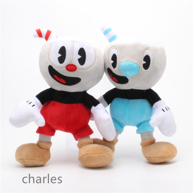 Đồ chơi nhồi bông hình Cuphead 9.8 inch