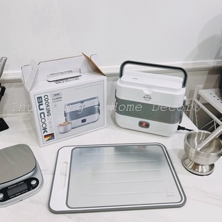 Hộp cơm căm điện văn phòng bucook - hộp cơm giữ nhiệt 2 tầng 4 ngăn inox