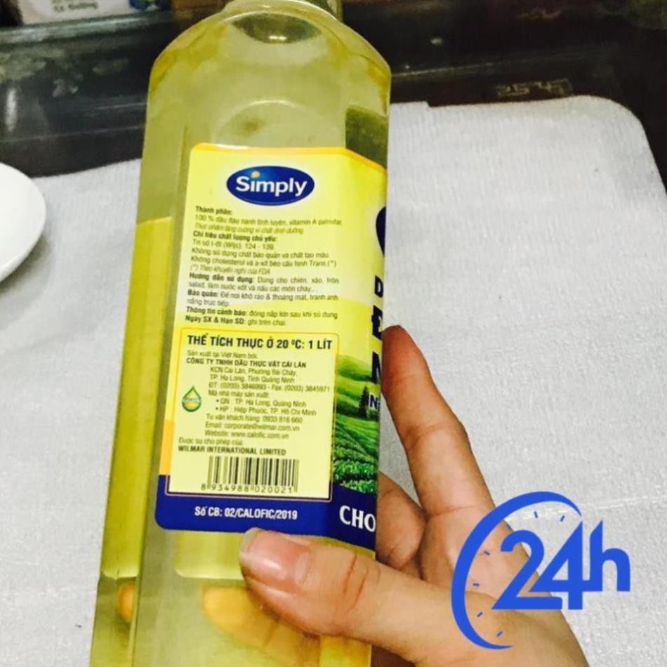 Dầu ăn Simply đậu nành 1 lít