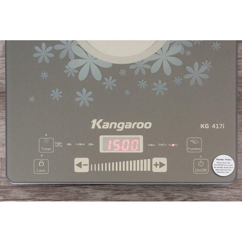 Bếp điện từ đơn siêu mỏng Kangaroo KG417i 2100W - Hàng chính hãng (Tặng kèm nồi lẩu)