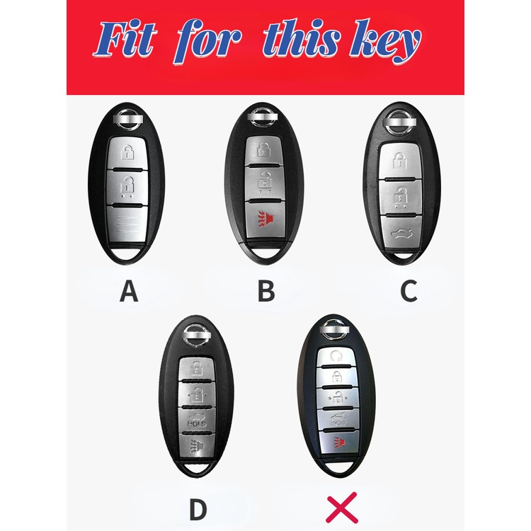 Vỏ Bọc Chìa Khóa Xe Hơi Bằng Sợi Carbon Nhám Cho Nissan Serena Sylphy Teana Elgrand Almera Grand Livina Qashqai J10 J11 X-Trail t31t32 kicks Tiida Pathfinder Murano Note Juke Infiniti