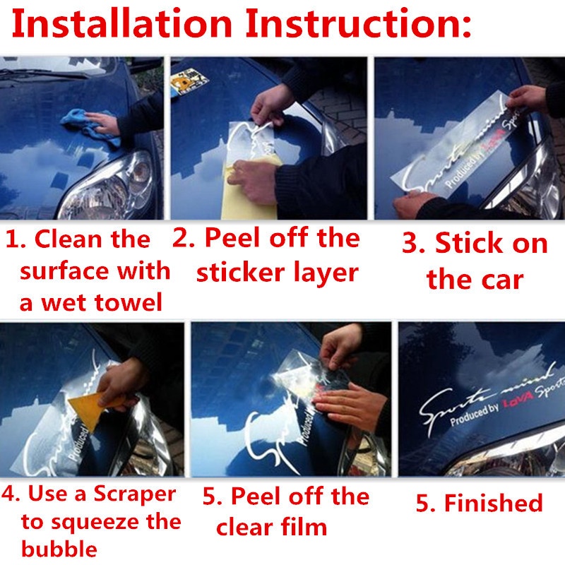 Miếng Dán Trang Trí Thân Xe Hơi Phản Quang Độc Đáo Cho Honda Toyota VW BMW