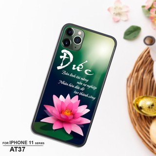 Ốp mặt lưng kính cường lực IPHONE IPXS MAX - IP11 - IP11 PRO - IP11 PRO MAX in chữ thư pháp tâm đức