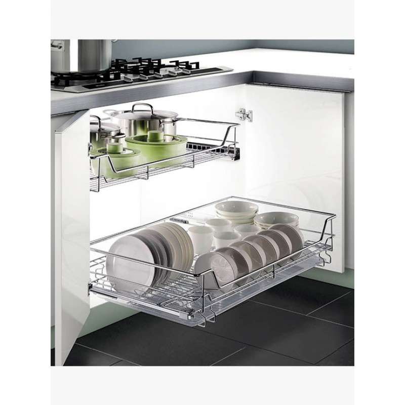 Kệ chén dĩa higold inox 304, ray giảm chấn