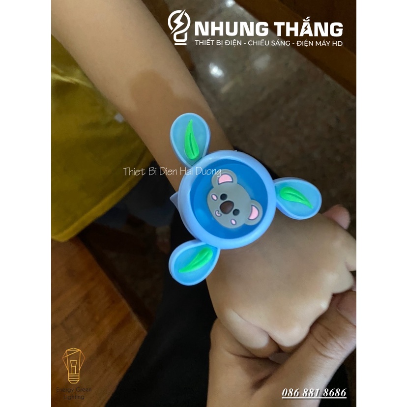 Đồng Hồ Tinh Dầu Đuổi Muỗi Có Đèn – Vòng Đeo Tay Đuổi Muỗi Tinh Dầu Thực Vật Phát Sáng - Màu Random