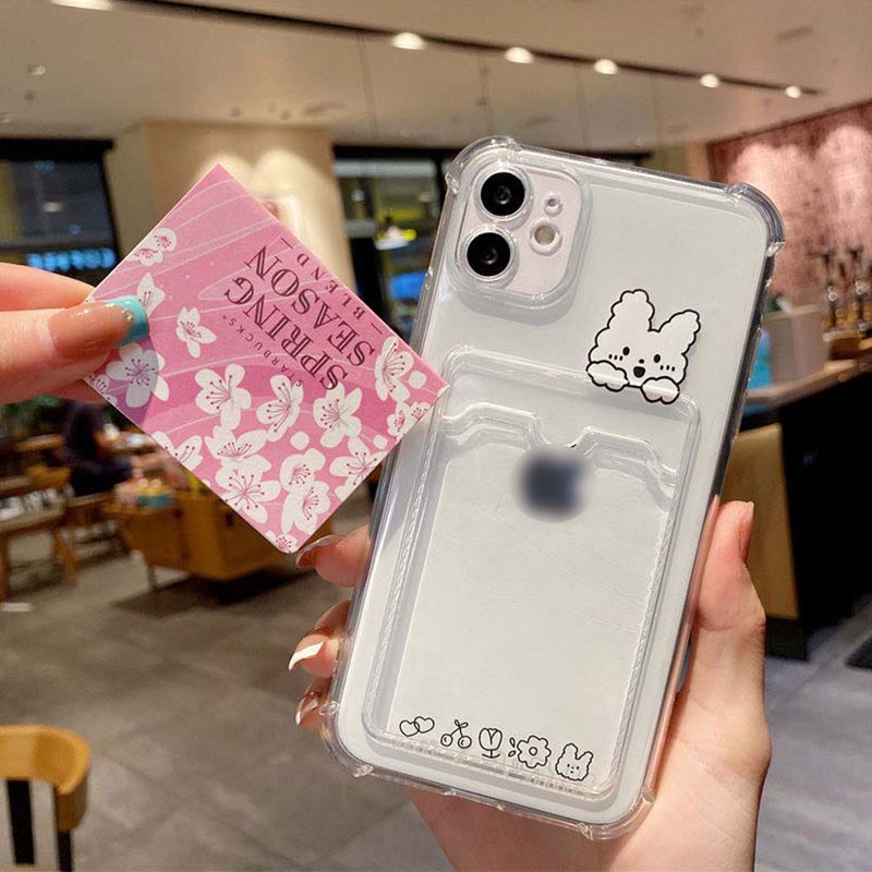 Ốp điện thoại TPU mềm có ngăn đựng thẻ cho Iphone7 8 Plus 11 12 Pro Max X Xs Xr Xsmax | BigBuy360 - bigbuy360.vn