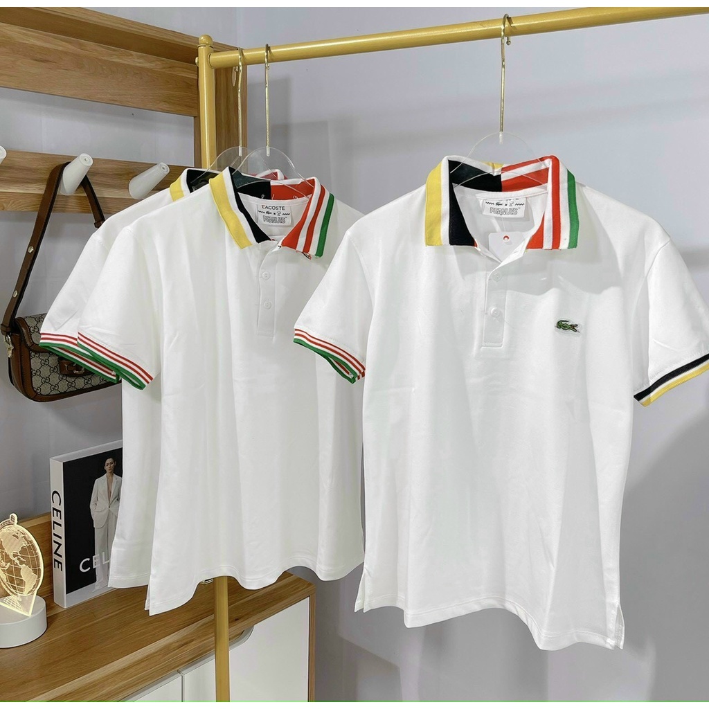 áo polo cá sấu cổ trụ viền ngắn tay