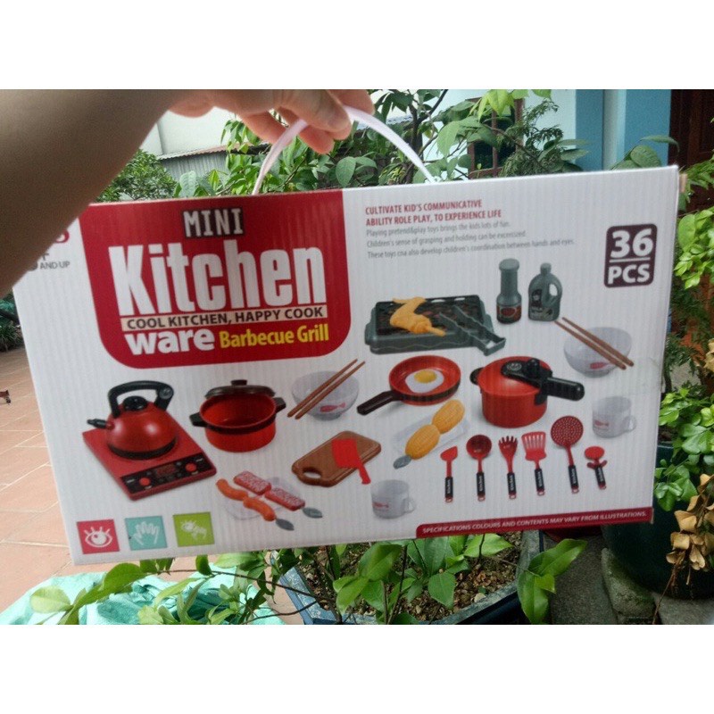 Đồ chơi nấu ăn cho bé 36 chi tiết hàng đẹp, nhựa an toàn cho bé thỏa sức sáng tạo