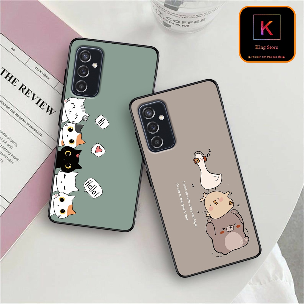 Ốp lưng Samsung M52 5G - Samsung M53 - Ốp in hình Cat&amp;Bear đáng yêu - Chất liệu TPU siêu bền, bảo vệ máy