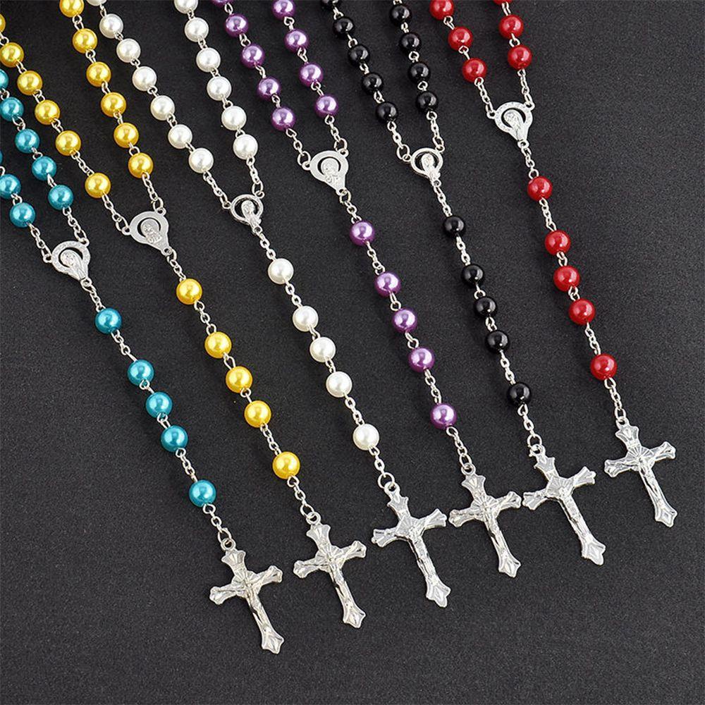 Vòng Cổ Chuỗi Hạt Rosary Mặt Thánh Giá Thời Trang