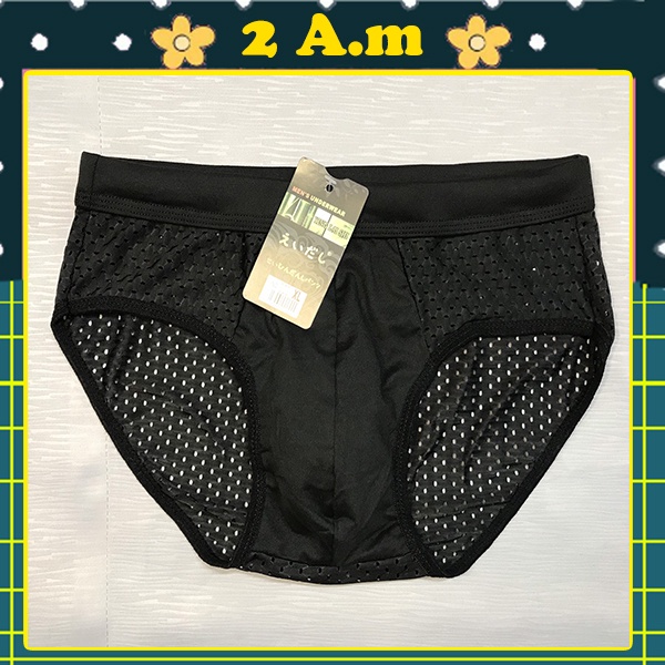 Quần Lót Nam Muji Lưới Nhật TrơnThông Hơi, Quần Sịp nam Lưới Nhật Kháng Khuẩn, Quần lót Tam Giác Lưới Nhật Trơn