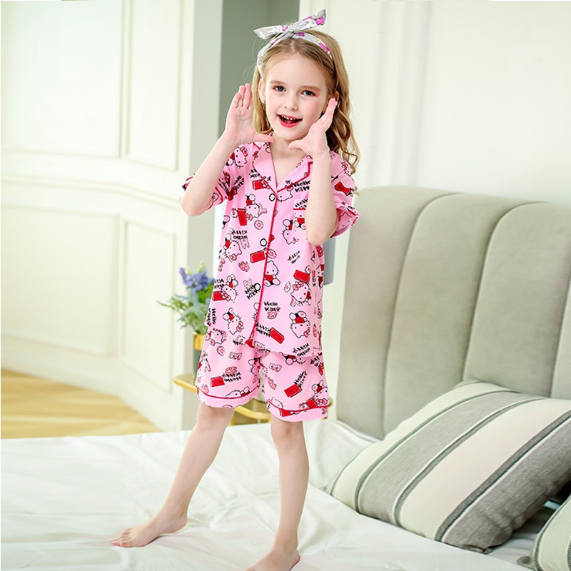 (Kaikai8-16kg) Bộ quần áo quảng châu xuất Hàn cho bé- Bộ quần áo cotton pijama cho bé gái