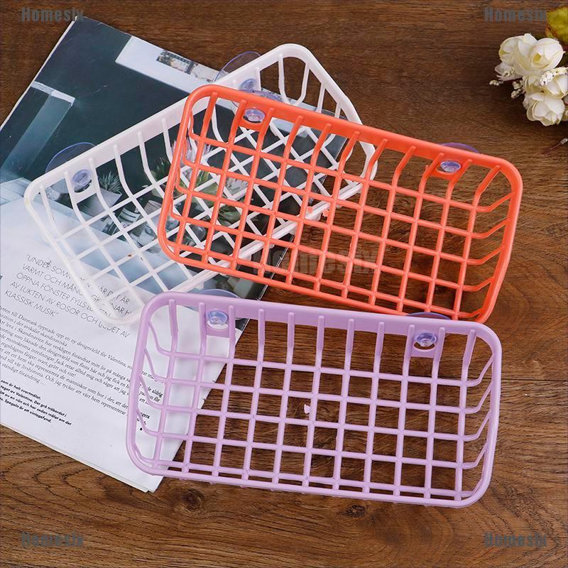 Rổ đựng mút xốp bọt biển có cốc hút dán tường TYU tiện dụng