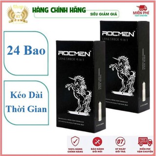 [COMBO 24 BAO] Bao cao su Rocmen- BCS Gân Gai Kéo Dài (Hộp 12 Chiếc)-Gai Gân✔️