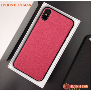 [xả hàng] Ốp lưng Iphone XS Max ip vân vải Jean chống bám vân tay mồ hôi chất liệu nhựa viền camera